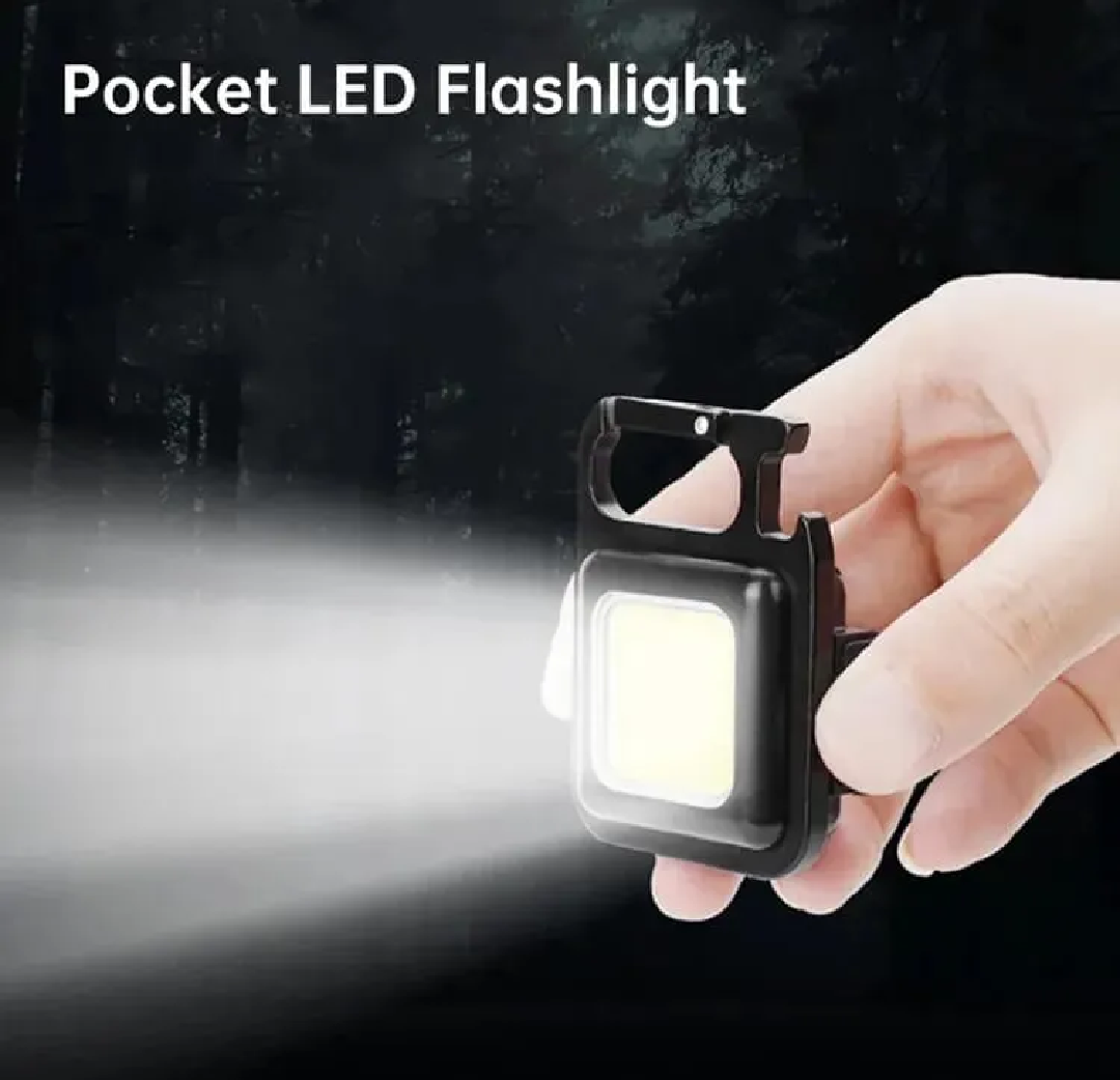 LED Keychain Flashlight USB type c Rechargeable Mini (COB Work Light) - Image 2