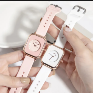 MOONBIFFY Rectangle Quartz Women’s Watch – স্টাইলিশ সিলিকন স্ট্রাপ ফ্যাশন ঘড়ি