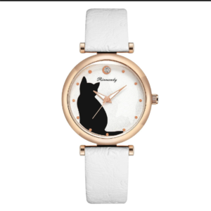 Cute Cat Design Women’s Watch – এলিগ্যান্ট লেদার স্ট্রাপ ফ্যাশন ঘড়ি